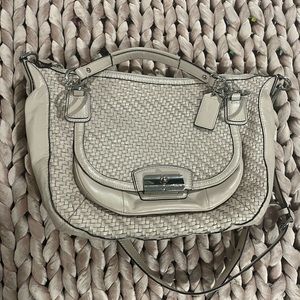 Light pink pastel leather coach crossbody/shoulder bag